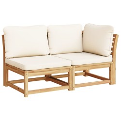 vidaXL Set de muebles de jardín 2 piezas con cojines madera acacia