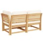 vidaXL Set de muebles de jardín 2 piezas con cojines madera acacia vidaXL Set de muebles de jardín 2 piezas con cojines madera acacia