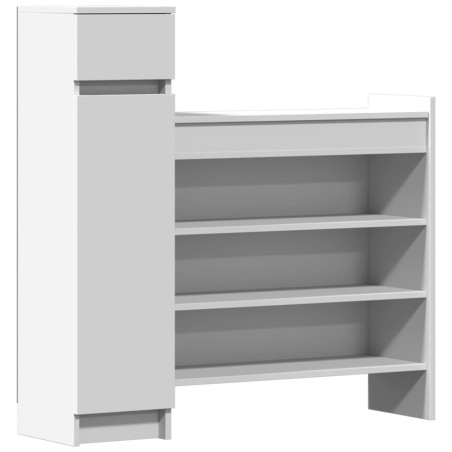 vidaXL Mueble zapatero madera de ingeniería blanco 100,5x28x100 cm