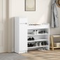 vidaXL Mueble zapatero madera de ingeniería blanco 100,5x28x100 cm vidaXL Mueble zapatero madera de ingeniería blanco 100,5x28x100 cm