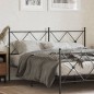 vidaXL Cabecero de metal negro 150 cm
