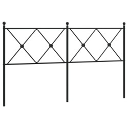 vidaXL Cabecero de metal negro 150 cm