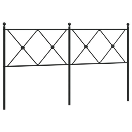 vidaXL Cabecero de metal negro 150 cm