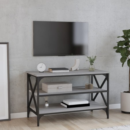 vidaXL Mueble para TV madera contrachapada gris Sonoma 80x40x50 cm