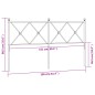 vidaXL Cabecero de metal negro 150 cm