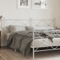 vidaXL Cabecero de metal blanco 193 cm vidaXL Cabecero de metal blanco 193 cm