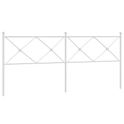 vidaXL Cabecero de metal blanco 193 cm