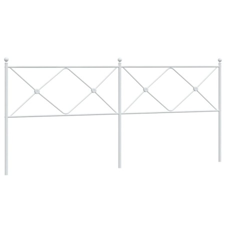 vidaXL Cabecero de metal blanco 193 cm