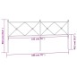 vidaXL Cabecero de metal blanco 193 cm vidaXL Cabecero de metal blanco 193 cm