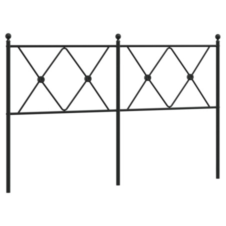 vidaXL Cabecero de metal negro 137 cm