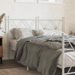 vidaXL Cabecero de metal blanco 137 cm