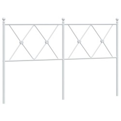 vidaXL Cabecero de metal blanco 137 cm