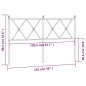vidaXL Cabecero de metal blanco 137 cm vidaXL Cabecero de metal blanco 137 cm