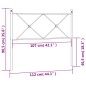 vidaXL Cabecero de metal blanco 107 cm vidaXL Cabecero de metal blanco 107 cm