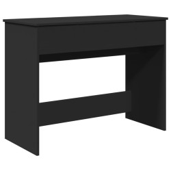 vidaXL Tocador con espejo negro 100x45x76 cm
