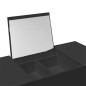 vidaXL Tocador con espejo negro 100x45x76 cm vidaXL Tocador con espejo negro 100x45x76 cm