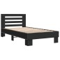 vidaXL Estructura de cama madera de ingeniería y metal negra 75x190 cm vidaXL Estructura de cama madera de ingeniería y metal negra 75x190 cm