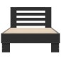 vidaXL Estructura de cama madera de ingeniería y metal negra 75x190 cm vidaXL Estructura de cama madera de ingeniería y metal negra 75x190 cm