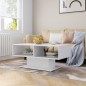 vidaXL Mesa de centro madera contrachapada blanco 103,5x50x44,5 cm