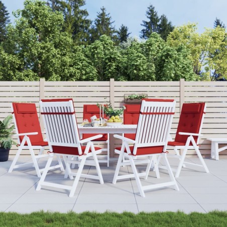 vidaXL Cojines de silla con respaldo alto 6 uds tela Oxford rojo