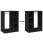 vidaXL Armario de madera de ingeniería negro 77x48x102 cm vidaXL Armario de madera de ingeniería negro 77x48x102 cm