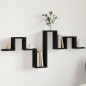 vidaXL Estantería de pared madera de ingeniería negro 104,5x10x43 cm vidaXL Estantería de pared madera de ingeniería negro 104,5x10x43 cm