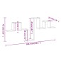 vidaXL Estantería de pared madera de ingeniería negro 104,5x10x43 cm vidaXL Estantería de pared madera de ingeniería negro 104,5x10x43 cm