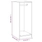 vidaXL Armario de madera de ingeniería negro 48x41x102 cm