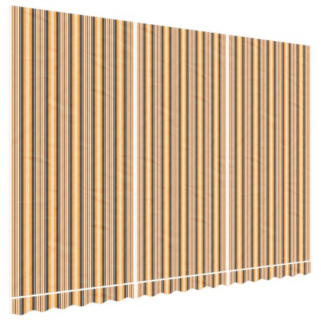 vidaXL Tela de repuesto de toldo rayas de colores 4,5x3 m