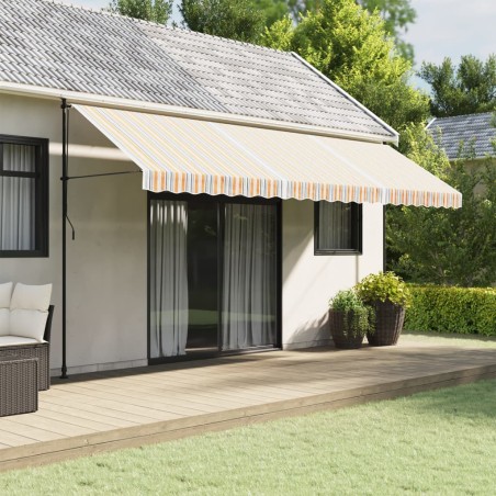vidaXL Tela de repuesto de toldo rayas de colores 5x3,5 m