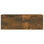 vidaXL Armario pared madera contrachapada roble ahumado 100x36,5x35 cm vidaXL Armario pared madera contrachapada roble ahumado 100x36,5x35 cm