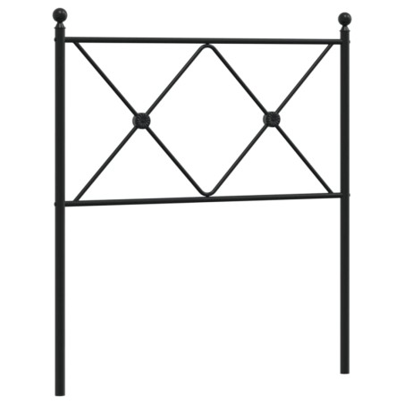 vidaXL Cabecero de metal negro 80 cm