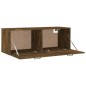 vidaXL Armario pared madera contrachapada roble ahumado 100x36,5x35 cm vidaXL Armario pared madera contrachapada roble ahumado 100x36,5x35 cm