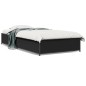 vidaXL Estructura de cama madera de ingeniería y metal negro 90x200 cm vidaXL Estructura de cama madera de ingeniería y metal negro 90x200 cm