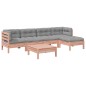 vidaXL Set de sofás jardín 6 pzas con cojines madera abeto Douglas vidaXL Set de sofás jardín 6 pzas con cojines madera abeto Douglas