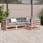 vidaXL Juego de sofás de jardín 4 pzas madera maciza de abeto Douglas vidaXL Juego de sofás de jardín 4 pzas madera maciza de abeto Douglas