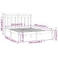 vidaXL Estructura de cama doble madera maciza marrón miel 120x190 cm