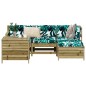 vidaXL Juego de sofás de jardín 5 piezas madera de pino impregnada vidaXL Juego de sofás de jardín 5 piezas madera de pino impregnada