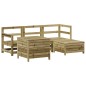 vidaXL Juego de sofás de jardín 5 piezas madera de pino impregnada vidaXL Juego de sofás de jardín 5 piezas madera de pino impregnada