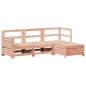 vidaXL Juego de sofás de jardín 4 pzas madera maciza de abeto Douglas vidaXL Juego de sofás de jardín 4 pzas madera maciza de abeto Douglas