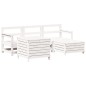 vidaXL Juego de sofás de jardín 5 piezas madera maciza de pino blanco vidaXL Juego de sofás de jardín 5 piezas madera maciza de pino blanco
