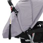 vidaXL Carrito para 2 niños tandem de acero gris y negro vidaXL Carrito para 2 niños tandem de acero gris y negro