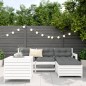 vidaXL Juego de sofás de jardín 5 piezas madera maciza de pino blanco vidaXL Juego de sofás de jardín 5 piezas madera maciza de pino blanco