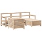 vidaXL Juego de sofás de jardín 5 piezas madera maciza de pino