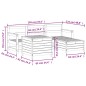 vidaXL Juego de sofás de jardín 5 piezas madera maciza de pino