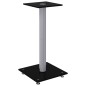 vidaXL Soportes de altavoces 2 uds vidrio templado plata negro 1 pilar vidaXL Soportes de altavoces 2 uds vidrio templado plata negro 1 pilar