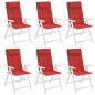 vidaXL Cojines de silla con respaldo alto 6 uds tela Oxford rojo vidaXL Cojines de silla con respaldo alto 6 uds tela Oxford rojo