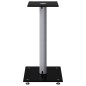 vidaXL Soportes de altavoces 2 uds vidrio templado plata negro 1 pilar vidaXL Soportes de altavoces 2 uds vidrio templado plata negro 1 pilar