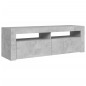 vidaXL Mueble de TV con luces LED gris hormigón 120x35x40 cm