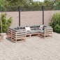 vidaXL Juego de sofás de jardín 6 pzas madera maciza de abeto Douglas vidaXL Juego de sofás de jardín 6 pzas madera maciza de abeto Douglas